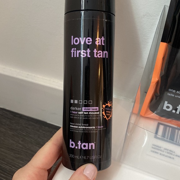B.TAN sunless tanning bundle - Love at First Tan self tan mousse & Tan Mitt NEW - Picture 2 of 4
